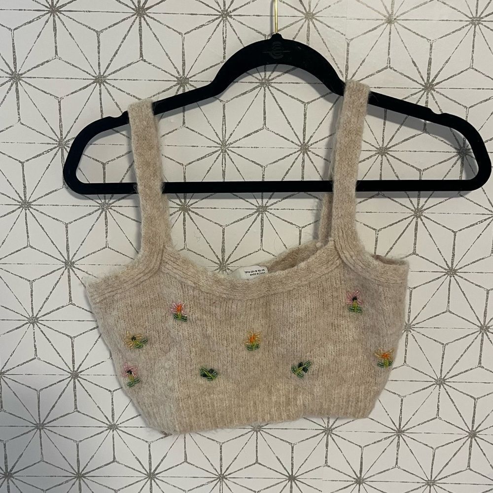 Zara Alpaca Blend Beaded Sweater Tank